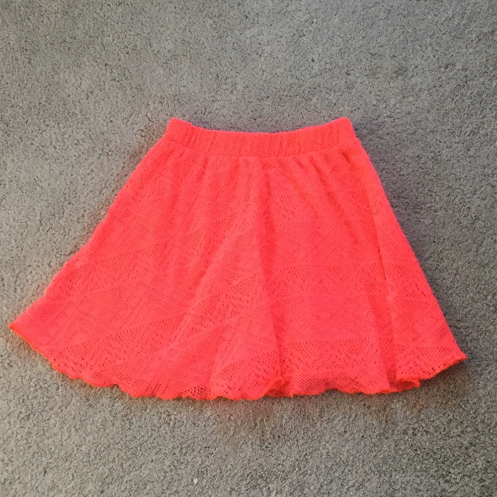 Coral skater skirt